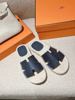 HERMES Espadrilles Suede Goatskin EU39-46 B60202608031749
