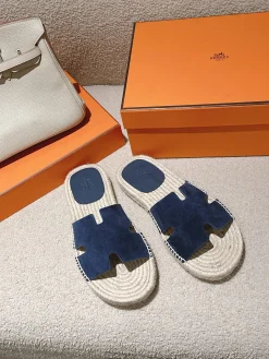 HERMES Espadrilles Suede Goatskin EU39-46 B60202608031754