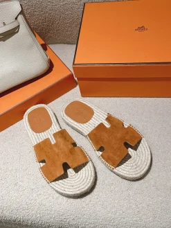 HERMES Espadrilles Suede Goatskin EU39-46 B60202608031756