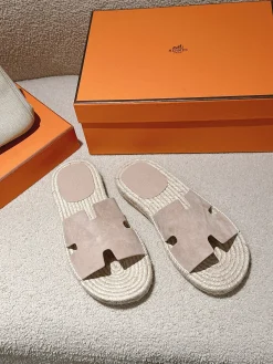 HERMES Espadrilles Suede Goatskin EU39-46 B60202608031757