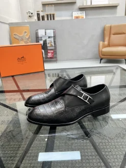 HERMES Formal Shoes Cow Leather EU39-44 D60202608032624