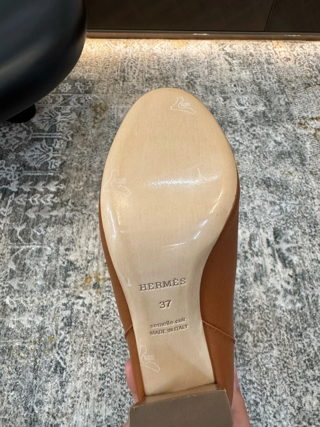 HERMES Heels Calf Leather EU35-40 F40202608030258 - Image 6