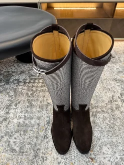 HERMES Heels Suede Calfskin EU35-40 F40202608030251