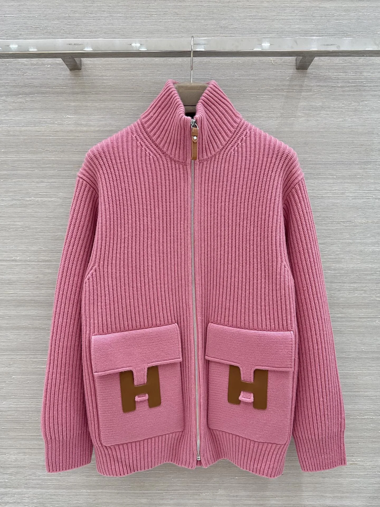 HERMES Jackets Knit Leather S-L E15202608040055