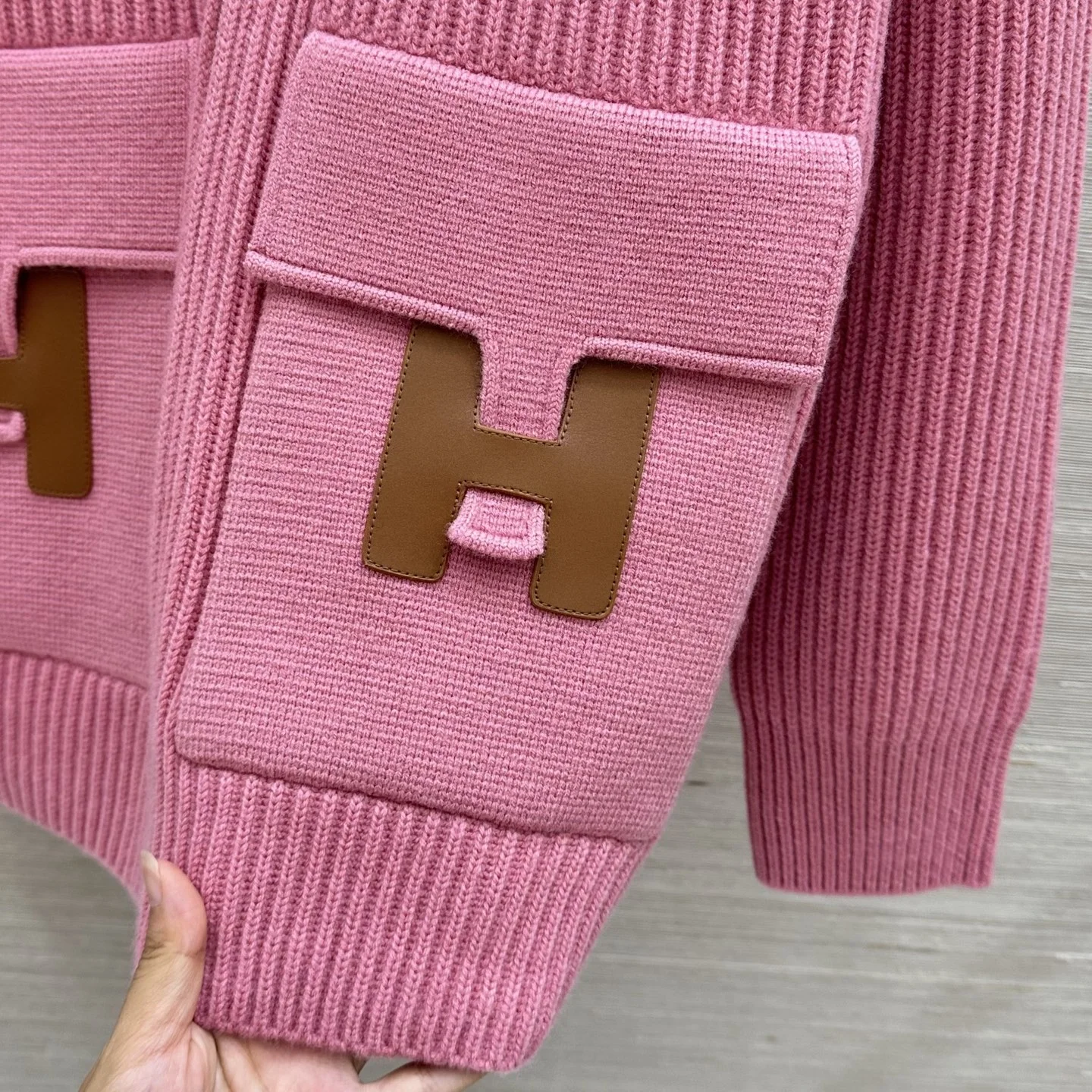 HERMES Jackets Knit Leather S-L E15202608040055 - Image 6