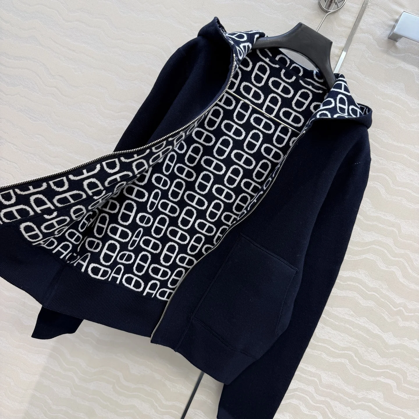 HERMES Jackets Wool Jacquard 36-40 C40202608040002 - Image 7