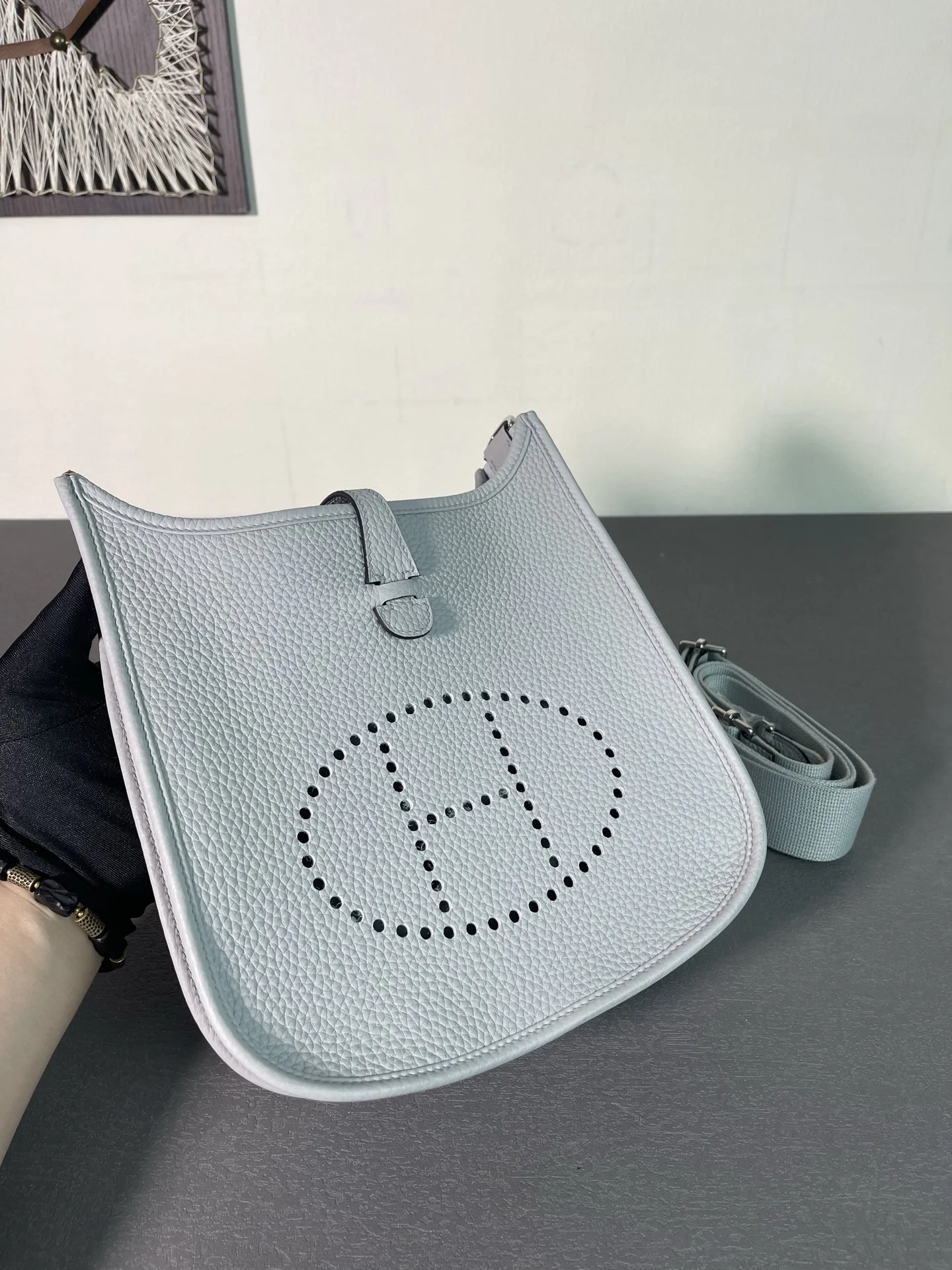HERMES Messenger Bags Clemence Leather (Grey) 23CM H50202608091316 - Image 3