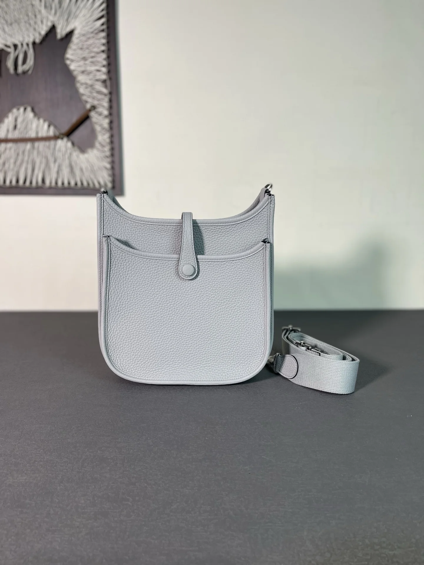 HERMES Messenger Bags Clemence Leather (Grey) 23CM H50202608091316 - Image 6