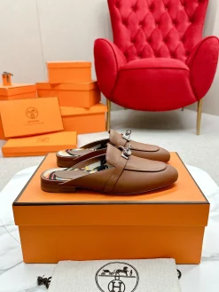 Alternative view of HERMES Mules Calf Leather EU35-39 C10202608031867