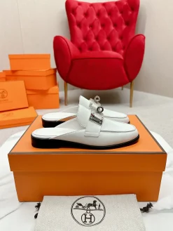 Alternative view of HERMES Mules Calf Leather EU35-39 C10202608031873