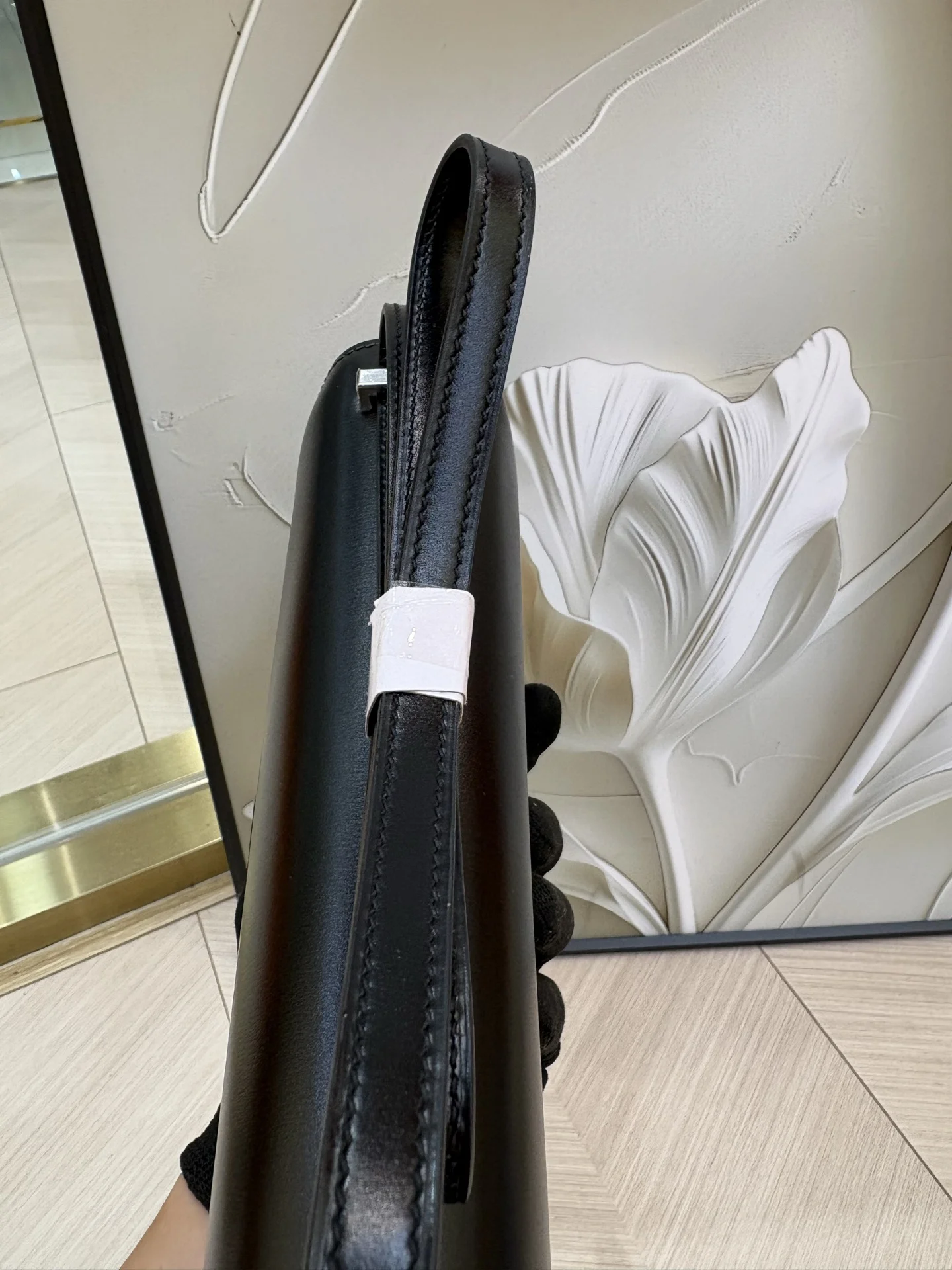 HERMES Shoulder Bags Box Leather (Black-Gold) One Size A100202608090484 - Image 4