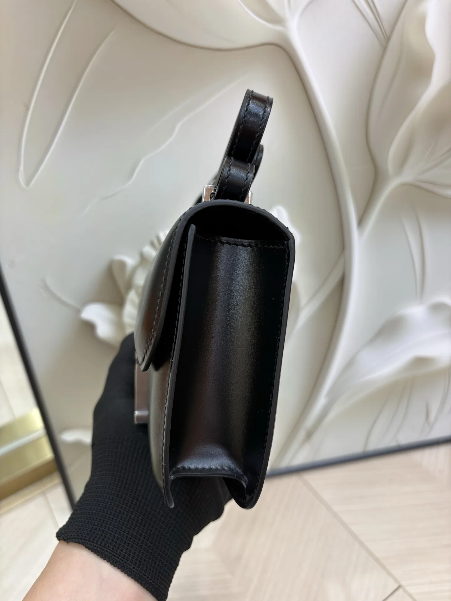 HERMES Shoulder Bags Box Leather (Black-Gold) One Size A100202608090484 - Image 5