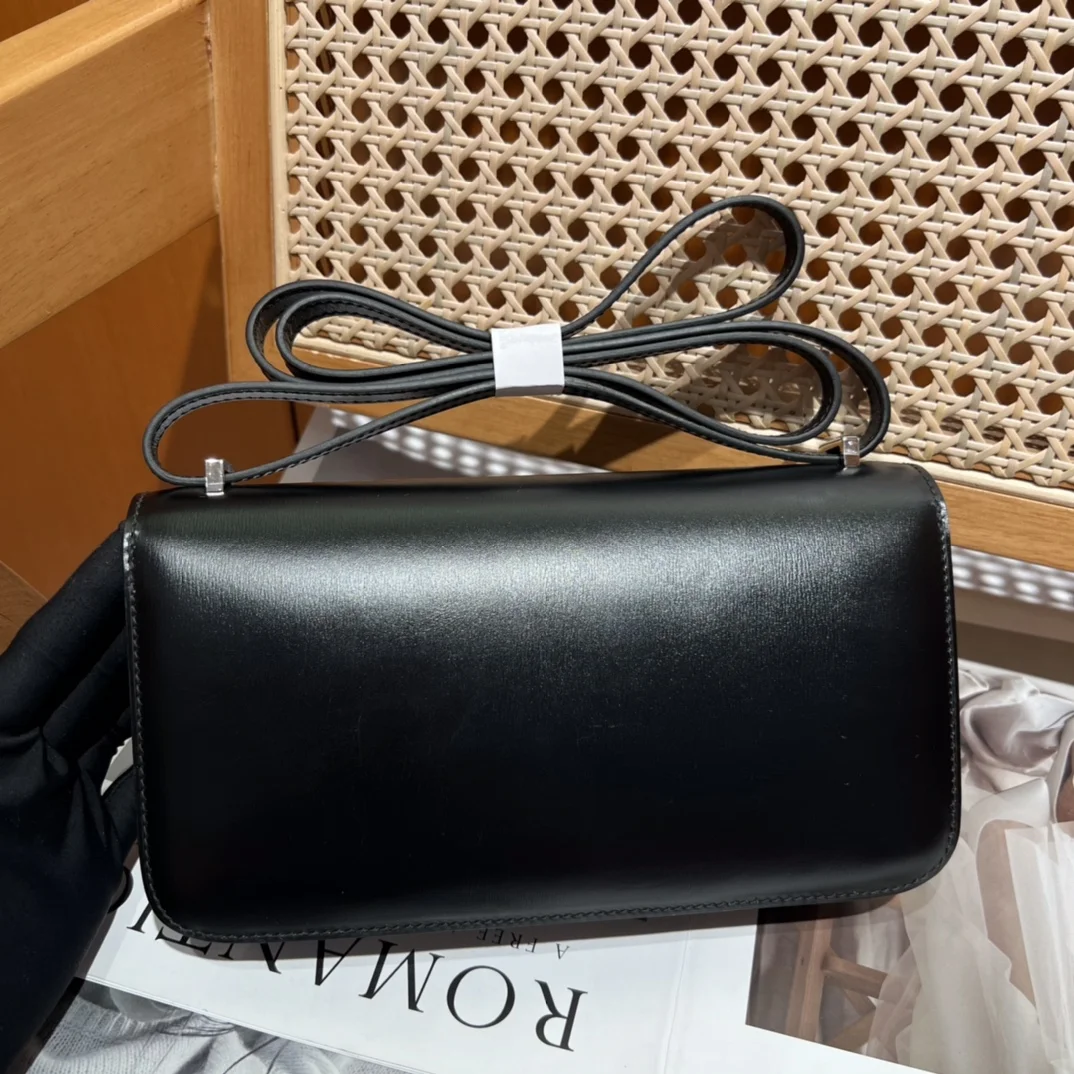 HERMES Shoulder Bags Box Leather (Black-Gold) One Size A100202608090495 - Image 6