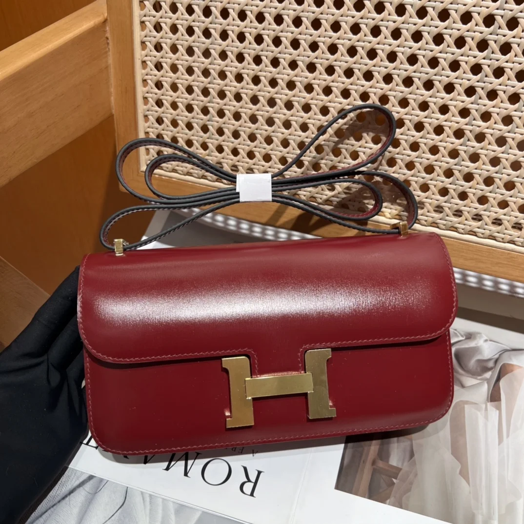 HERMES Shoulder Bags Box Leather (Burgundy-Silver) One Size A100202608090506 - Image 2