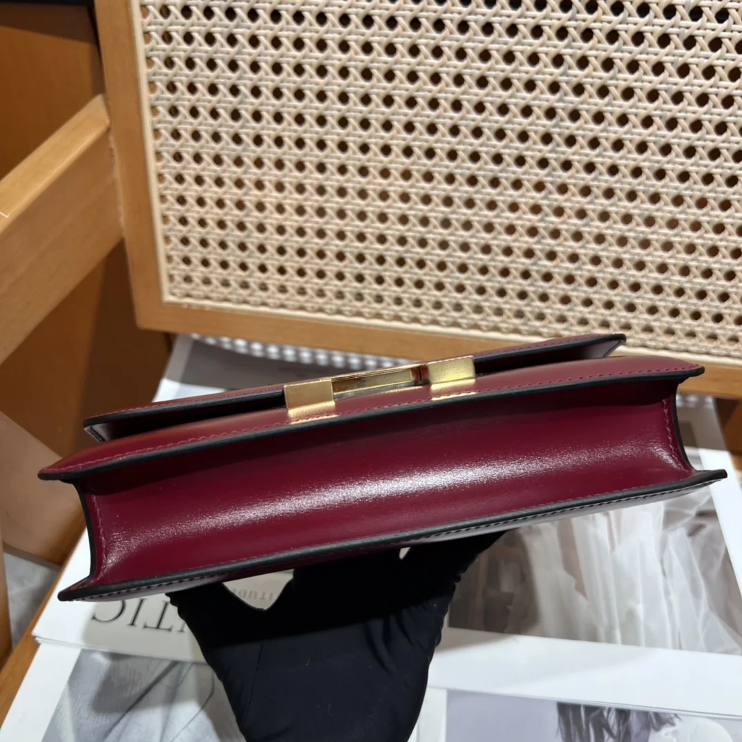 HERMES Shoulder Bags Box Leather (Burgundy-Silver) One Size A100202608090506 - Image 6
