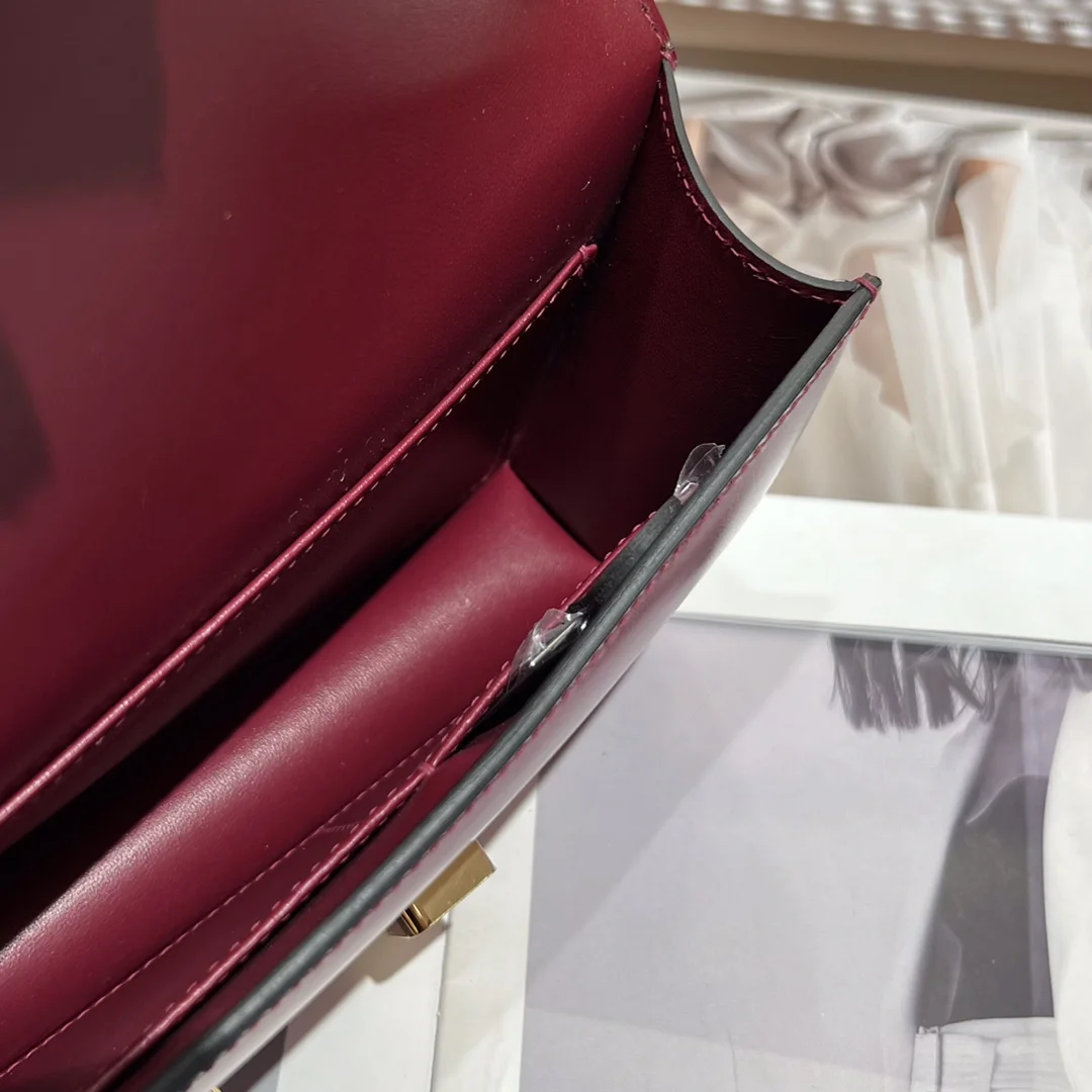 HERMES Shoulder Bags Box Leather (Burgundy-Silver) One Size A100202608090506 - Image 8