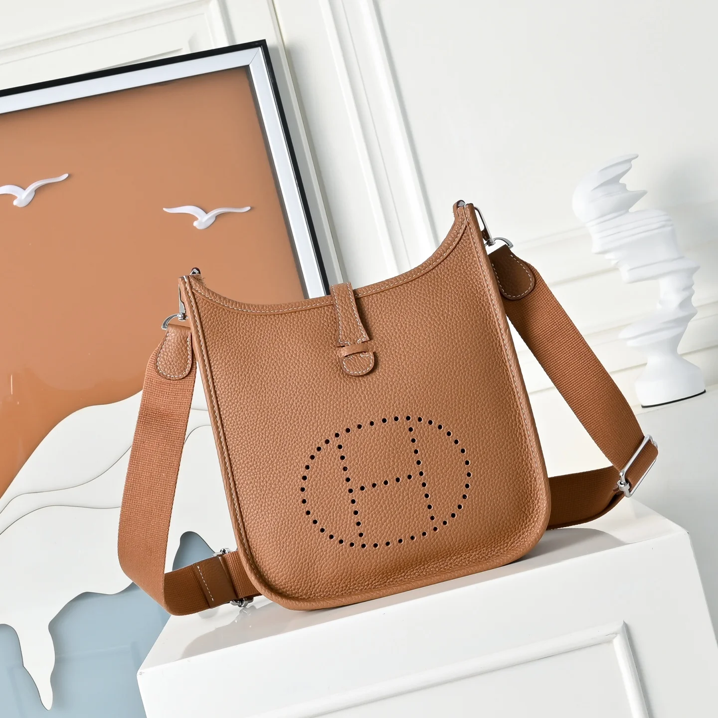 HERMES Shoulder Bags Calfskin (Brown) 23CM H50202608090974