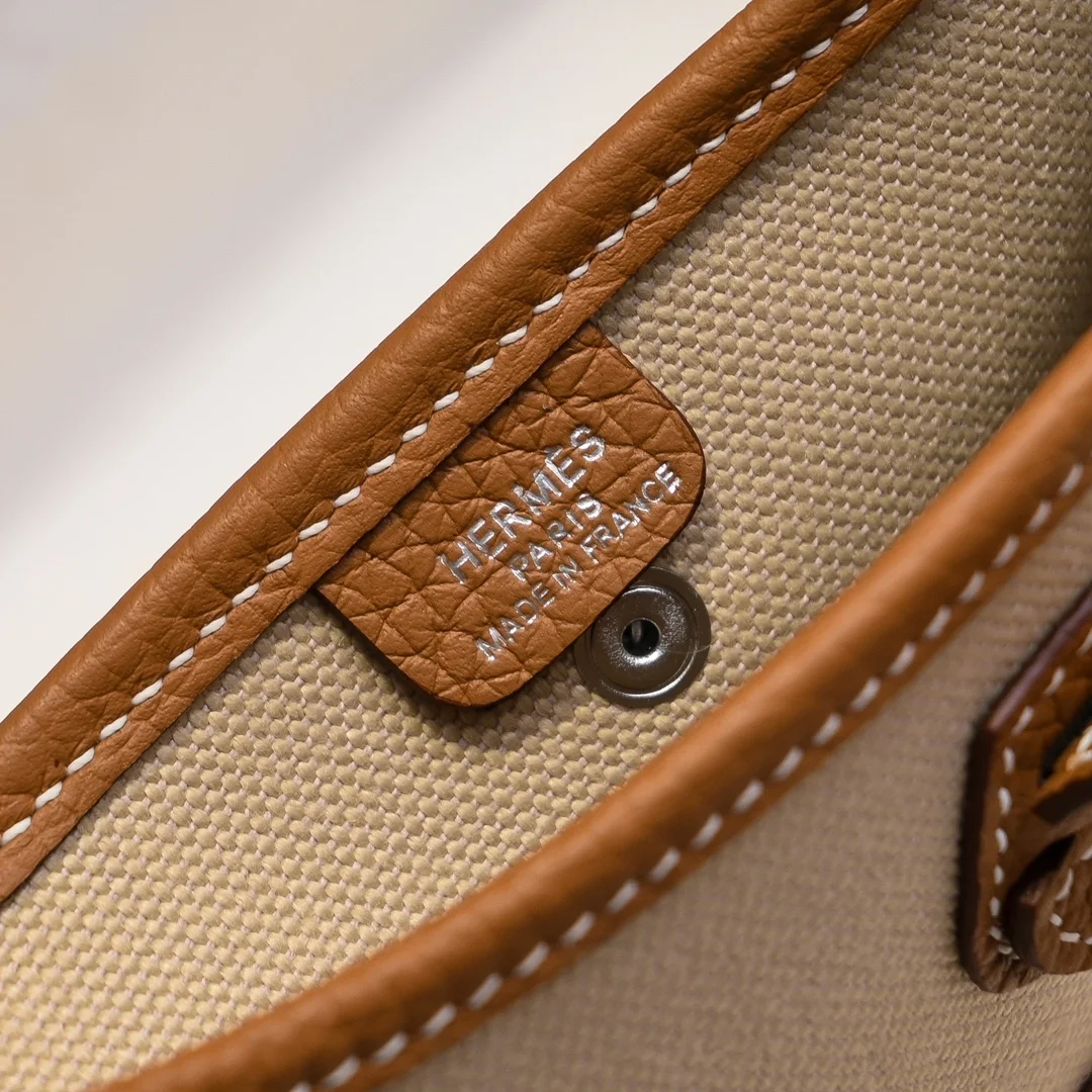 HERMES Shoulder Bags Canvas Leather (Beige-Brown) 16X29CM I50202608090437 - Image 4