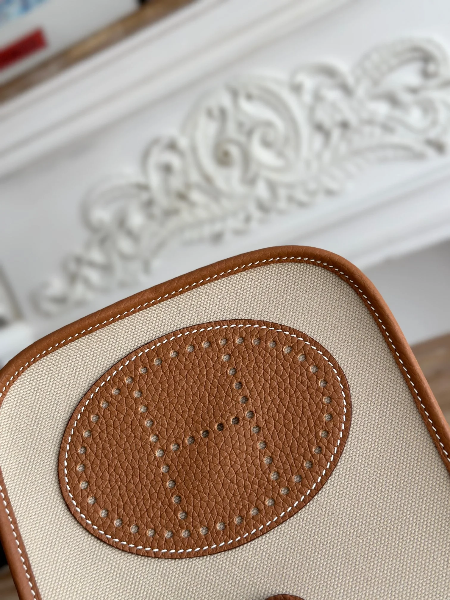 HERMES Shoulder Bags Canvas Leather (Beige-Brown) 29X16CM I50202608090436 - Image 4