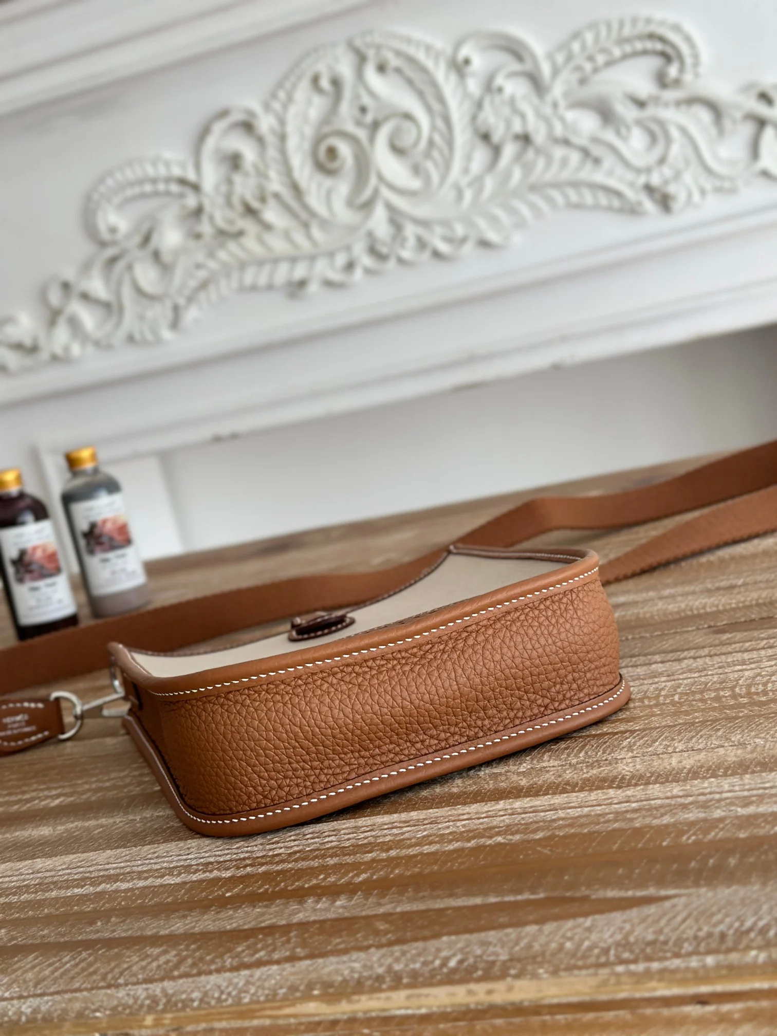 HERMES Shoulder Bags Canvas Leather (Beige-Brown) 29X16CM I50202608090436 - Image 6