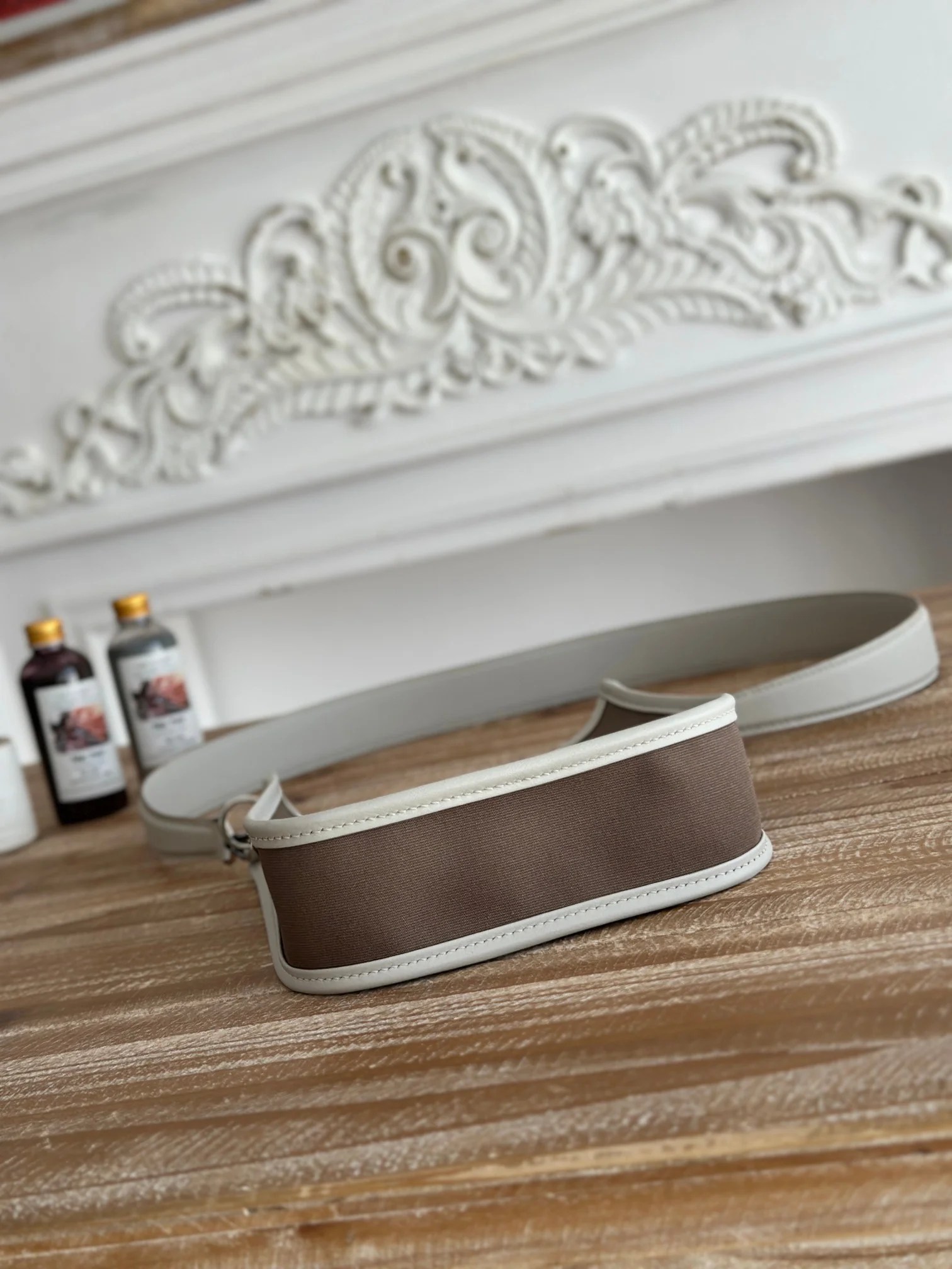 HERMES Shoulder Bags Canvas Leather (Brown-White) 16X29CM I50202608090432 - Image 5