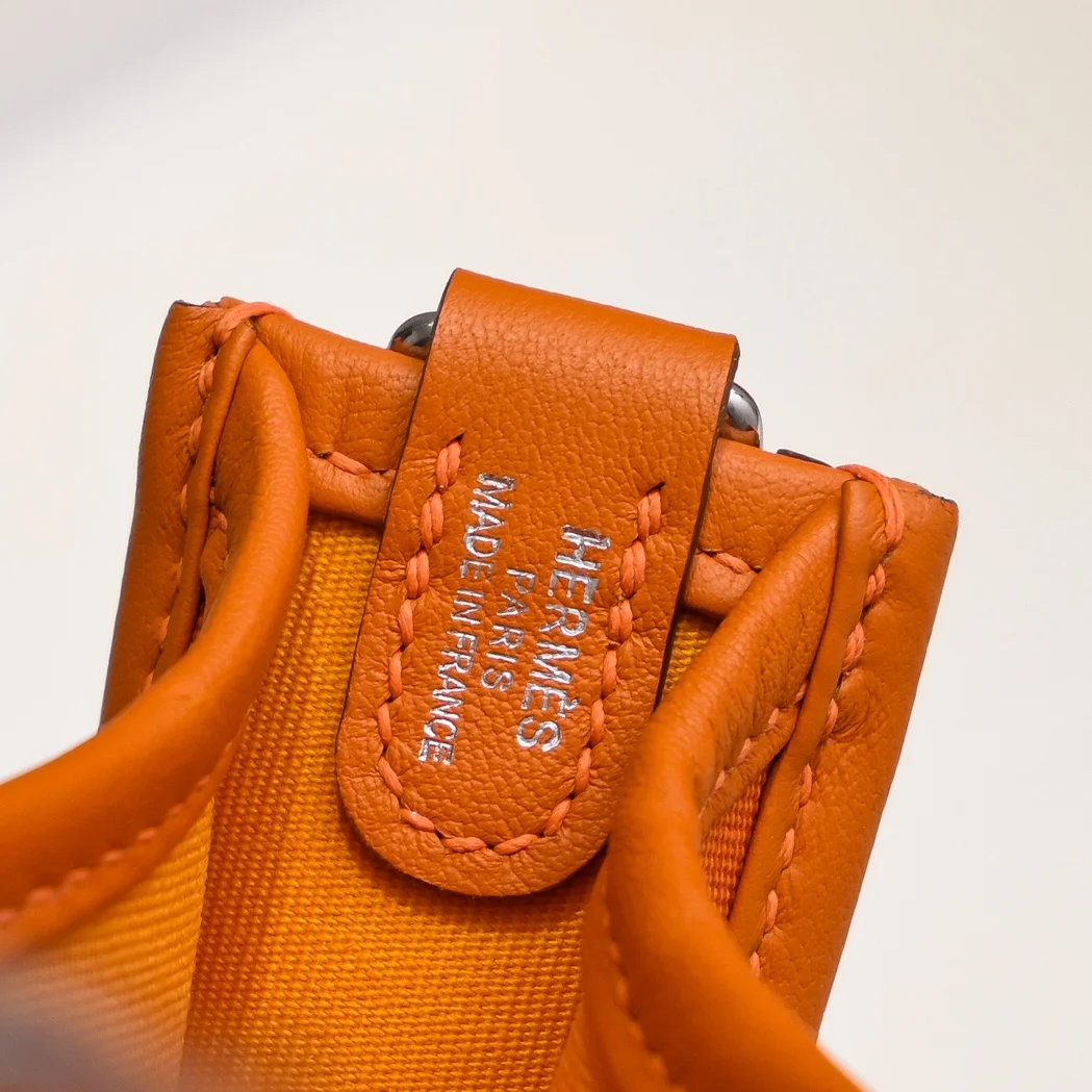 HERMES Shoulder Bags Canvas Leather (Orange) 16X29CM I50202608090440 - Image 2