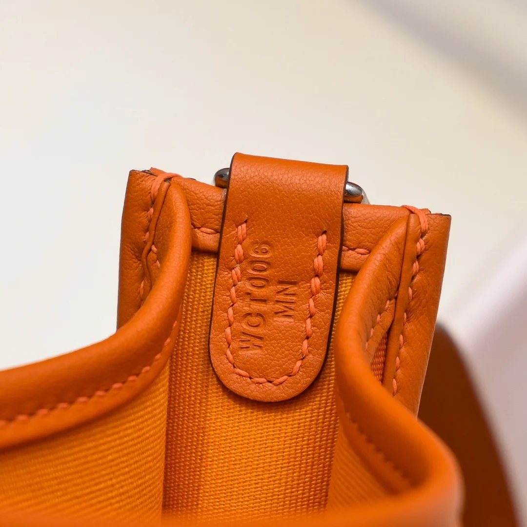 HERMES Shoulder Bags Canvas Leather (Orange) 16X29CM I50202608090440 - Image 3