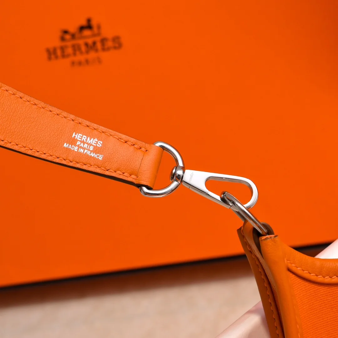 HERMES Shoulder Bags Canvas Leather (Orange) 16X29CM I50202608090440 - Image 5