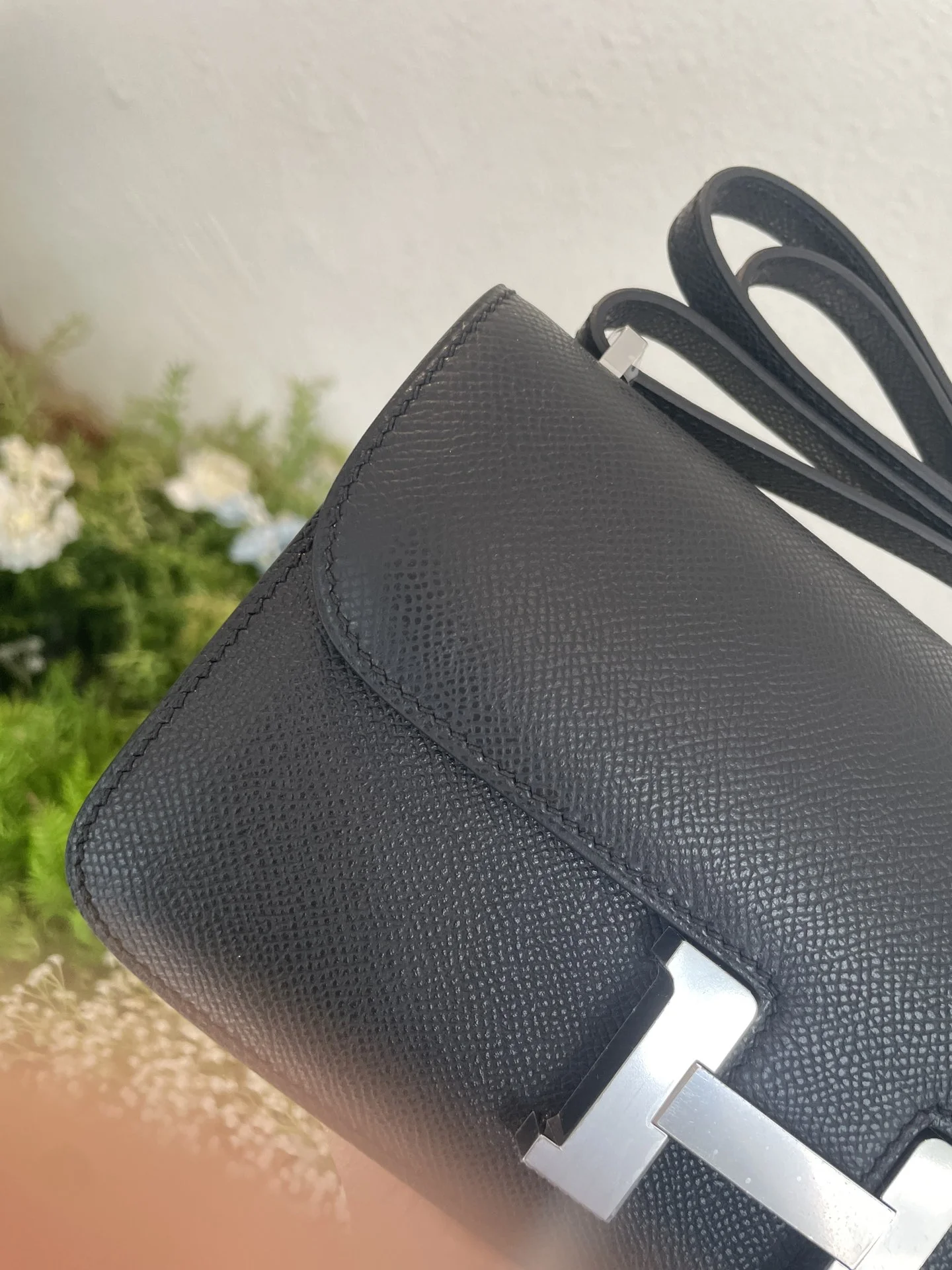 HERMES Shoulder Bags Epsom Leather (Black-Silver) 24CM A100202608090508 - Image 2