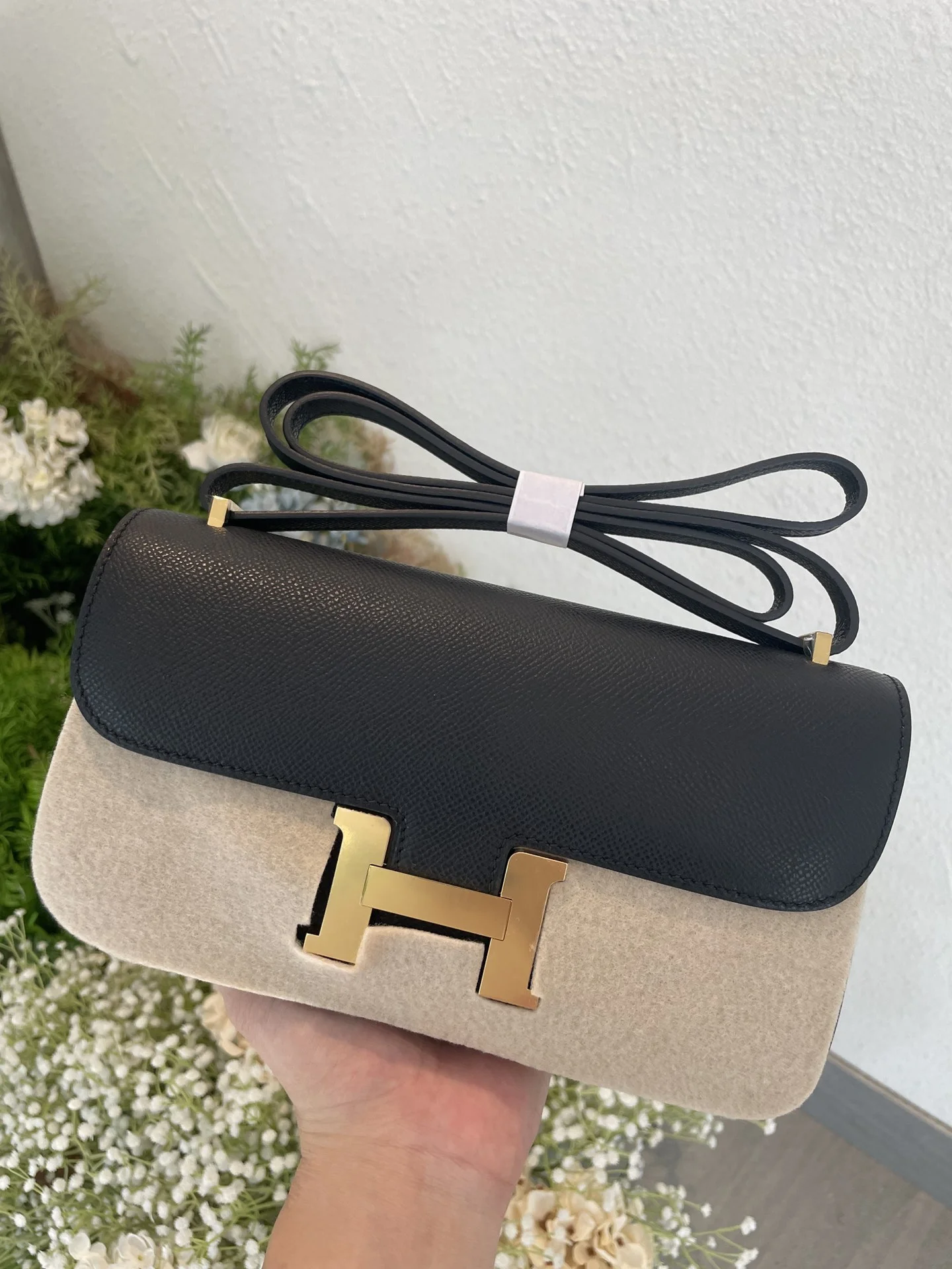 HERMES Shoulder Bags Epsom Leather (Black-Silver) 24CM A100202608090508 - Image 8