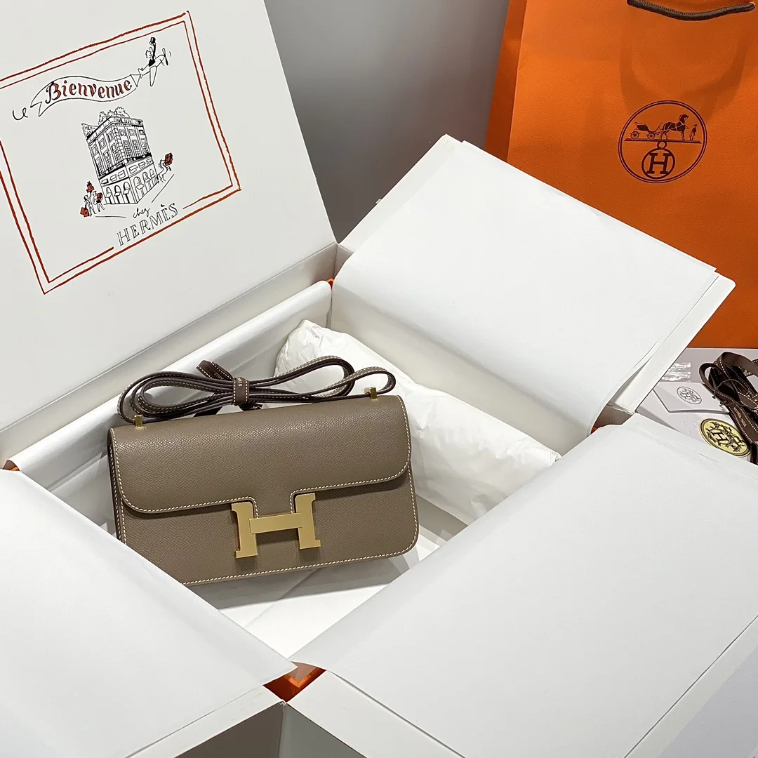 HERMES Shoulder Bags Epsom Leather (Brown-Gold) 24X12X4CM A100202608090536