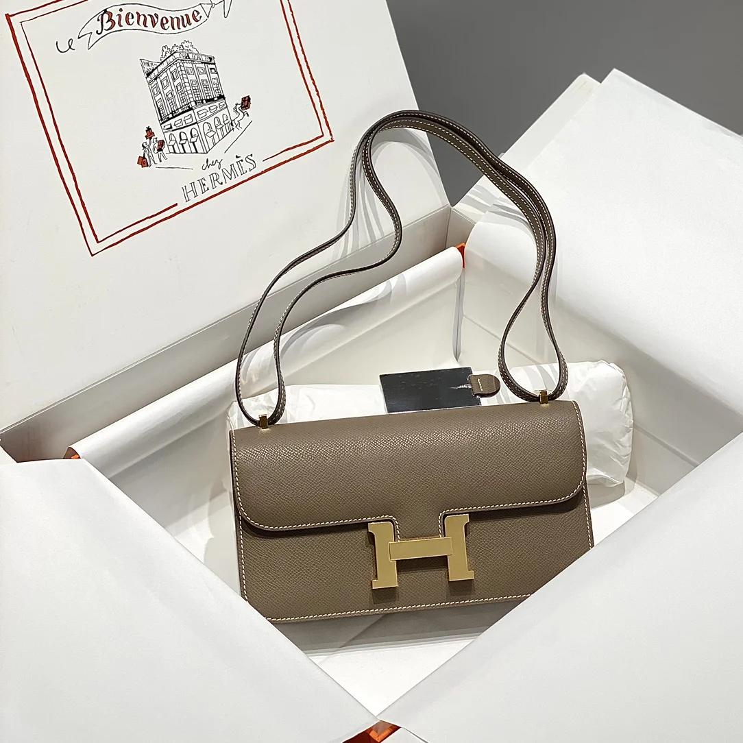 HERMES Shoulder Bags Epsom Leather (Brown-Gold) 24X12X4CM A100202608090536 - Image 4