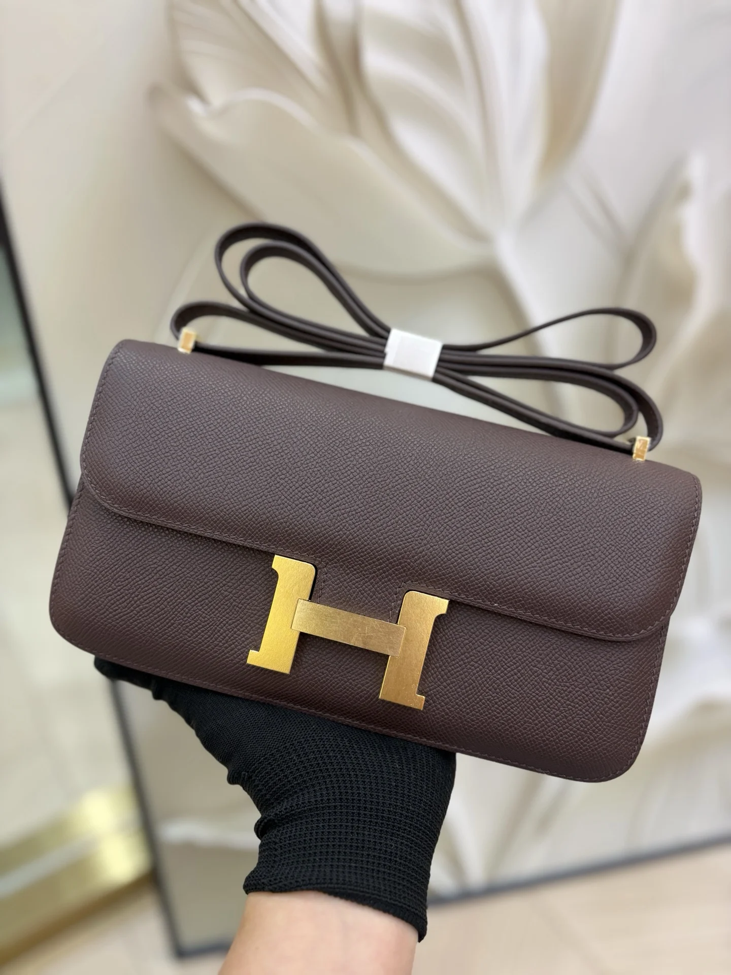 HERMES Shoulder Bags Epsom Leather (Brown-Gold) One Size A100202608090483