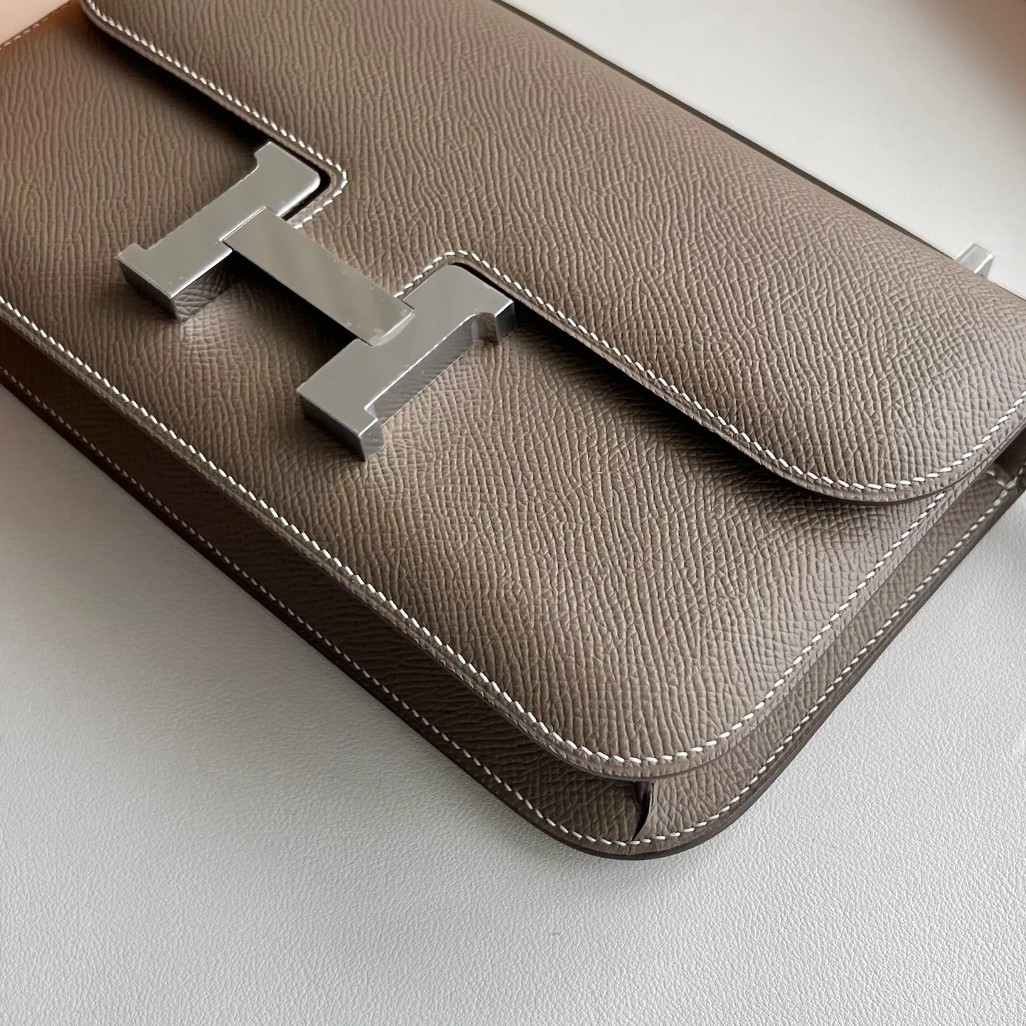 HERMES Shoulder Bags Epsom Leather (Brown-Silver) 24CM A100202608090489 - Image 3