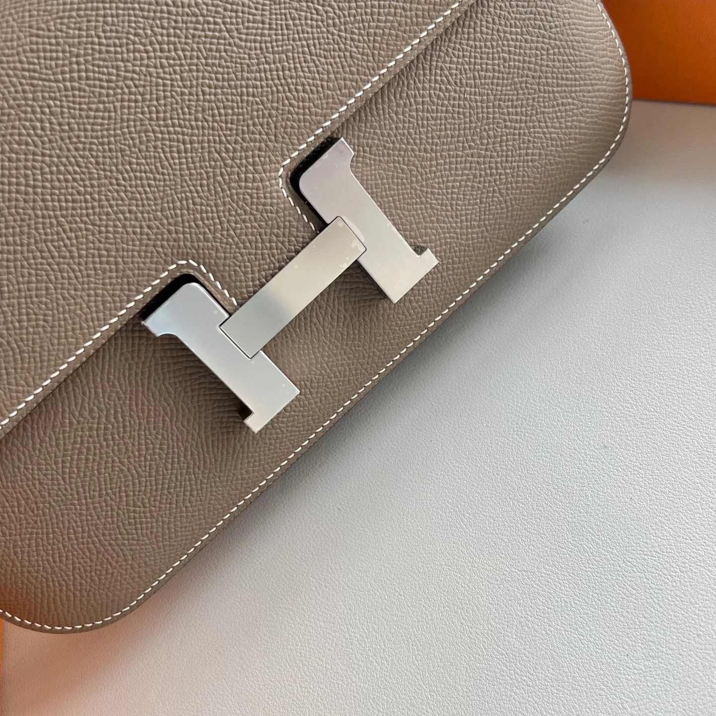 HERMES Shoulder Bags Epsom Leather (Brown-Silver) 24CM A100202608090489 - Image 9