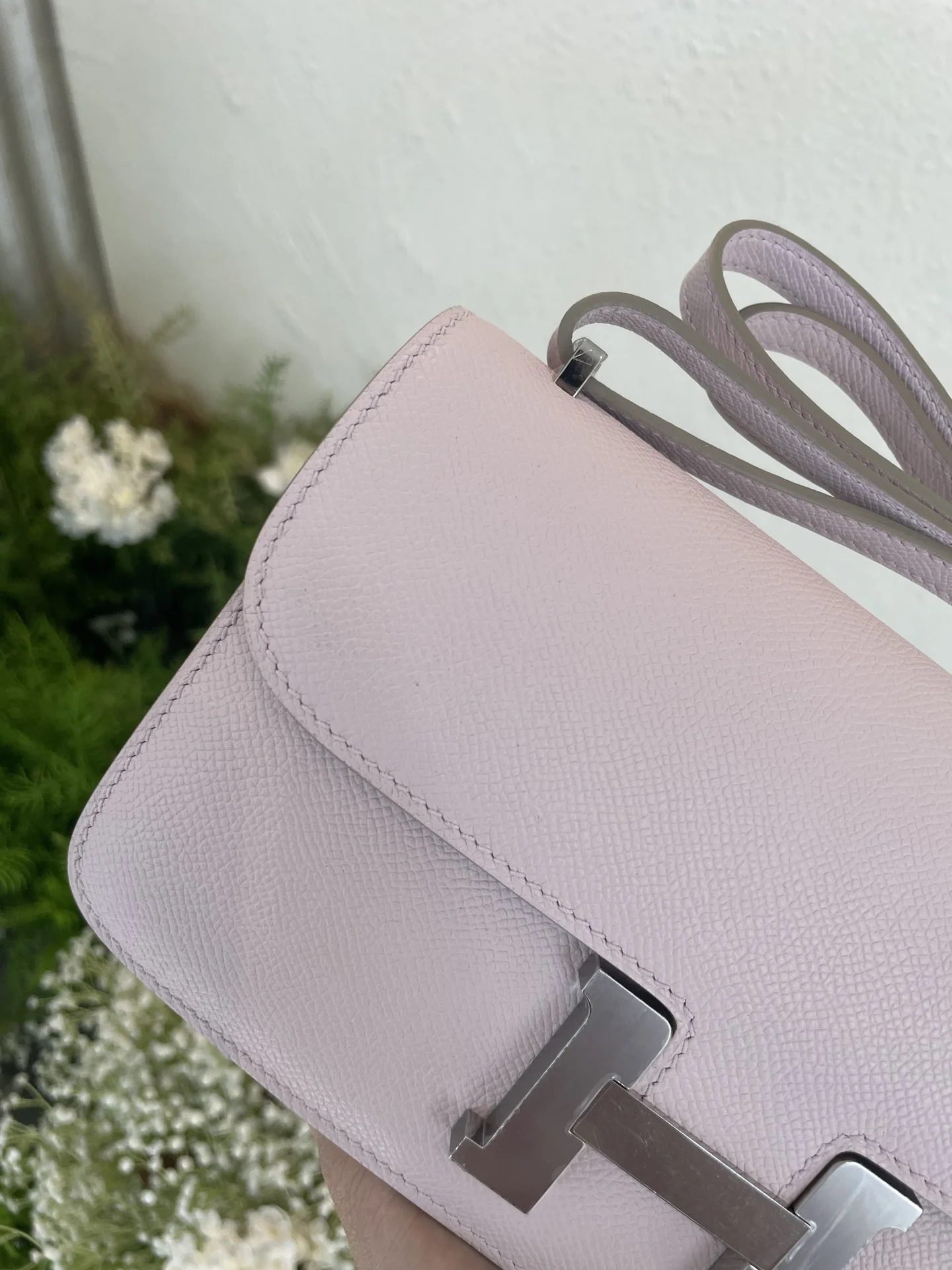 HERMES Shoulder Bags Epsom Leather (Pink-Silver) 24CM A100202608090511 - Image 2