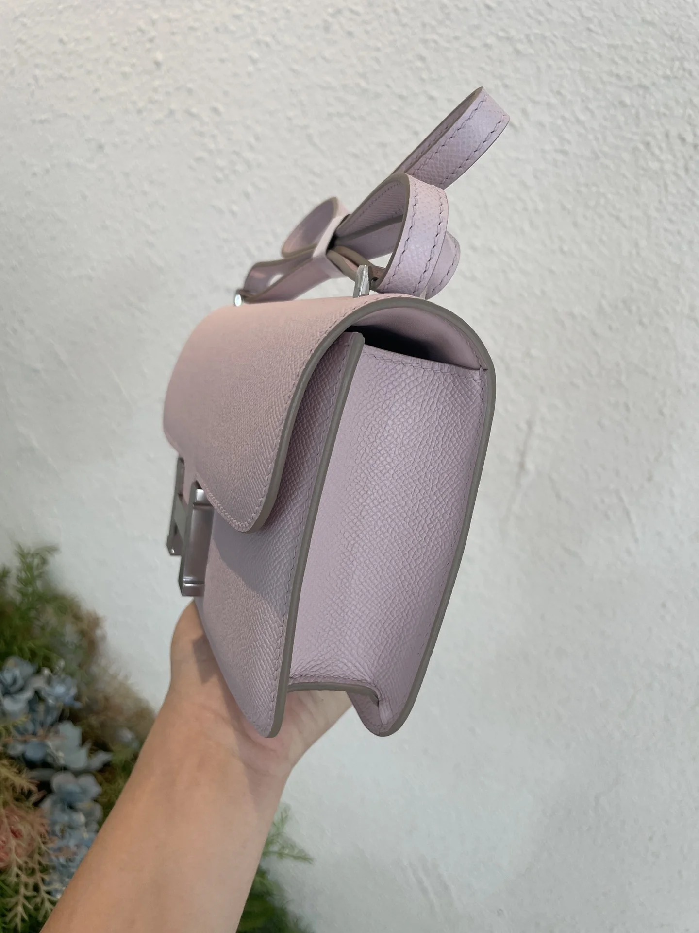 HERMES Shoulder Bags Epsom Leather (Pink-Silver) 24CM A100202608090511 - Image 3