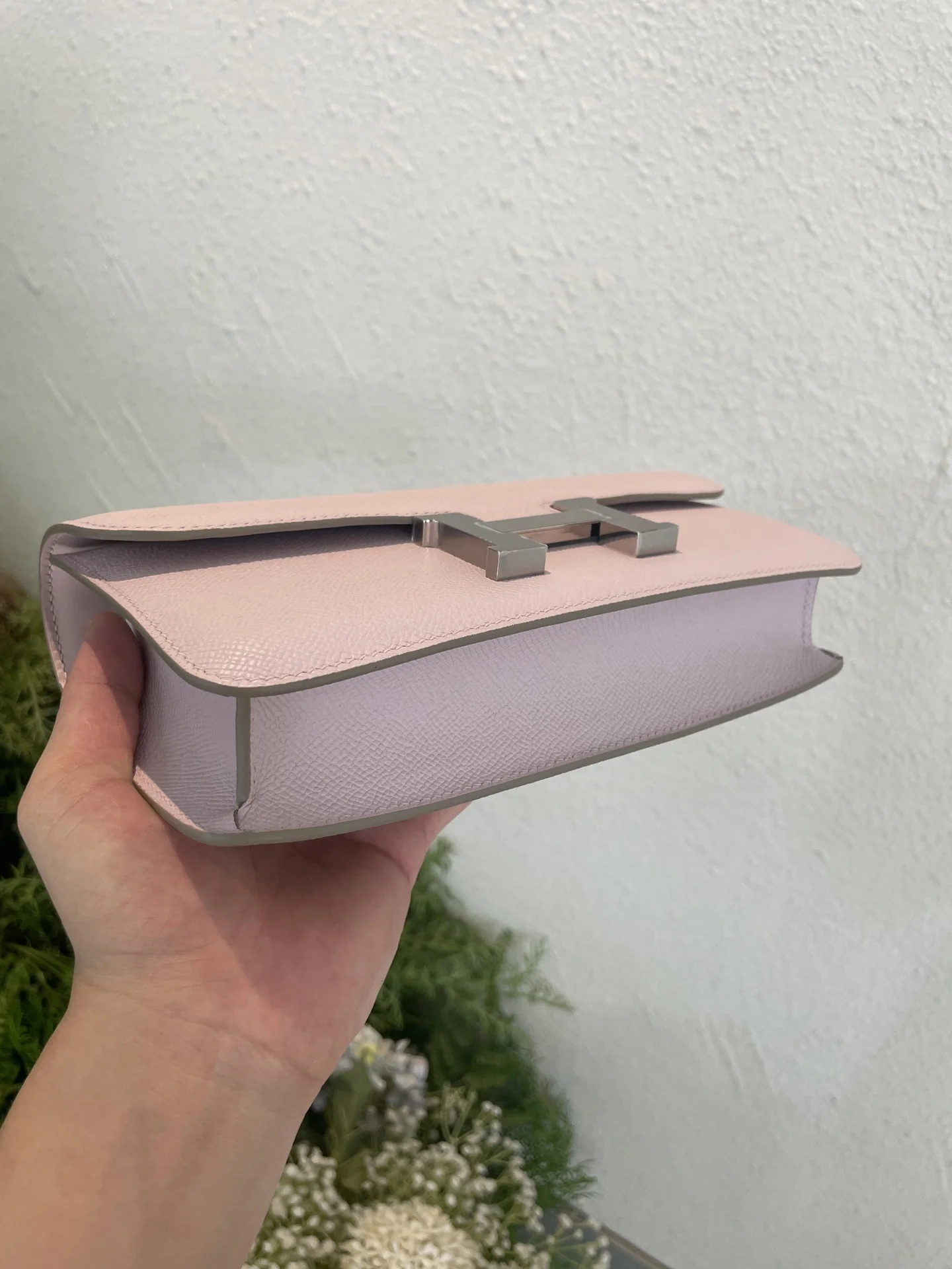 HERMES Shoulder Bags Epsom Leather (Pink-Silver) 24CM A100202608090511 - Image 4
