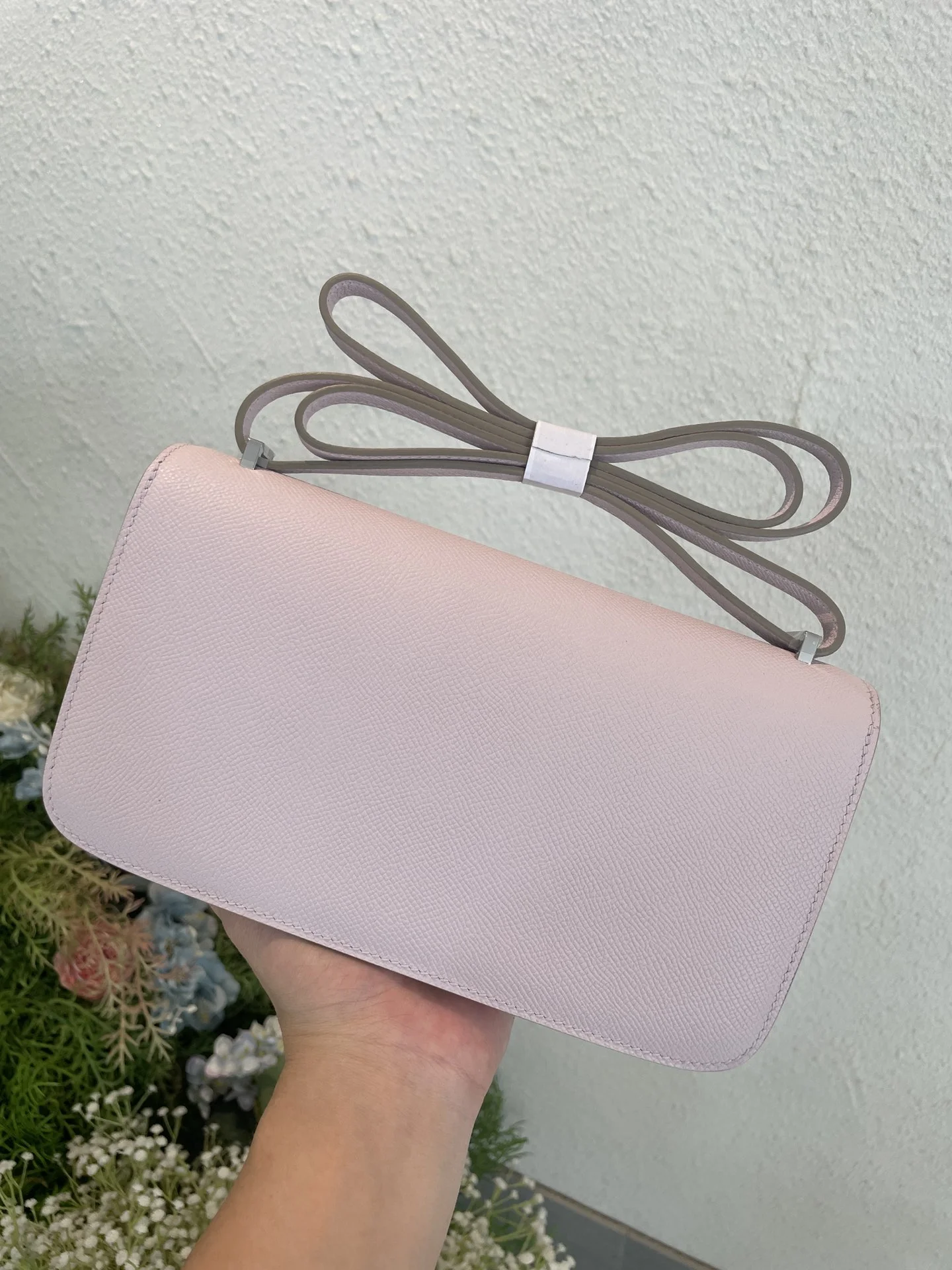HERMES Shoulder Bags Epsom Leather (Pink-Silver) 24CM A100202608090511 - Image 5