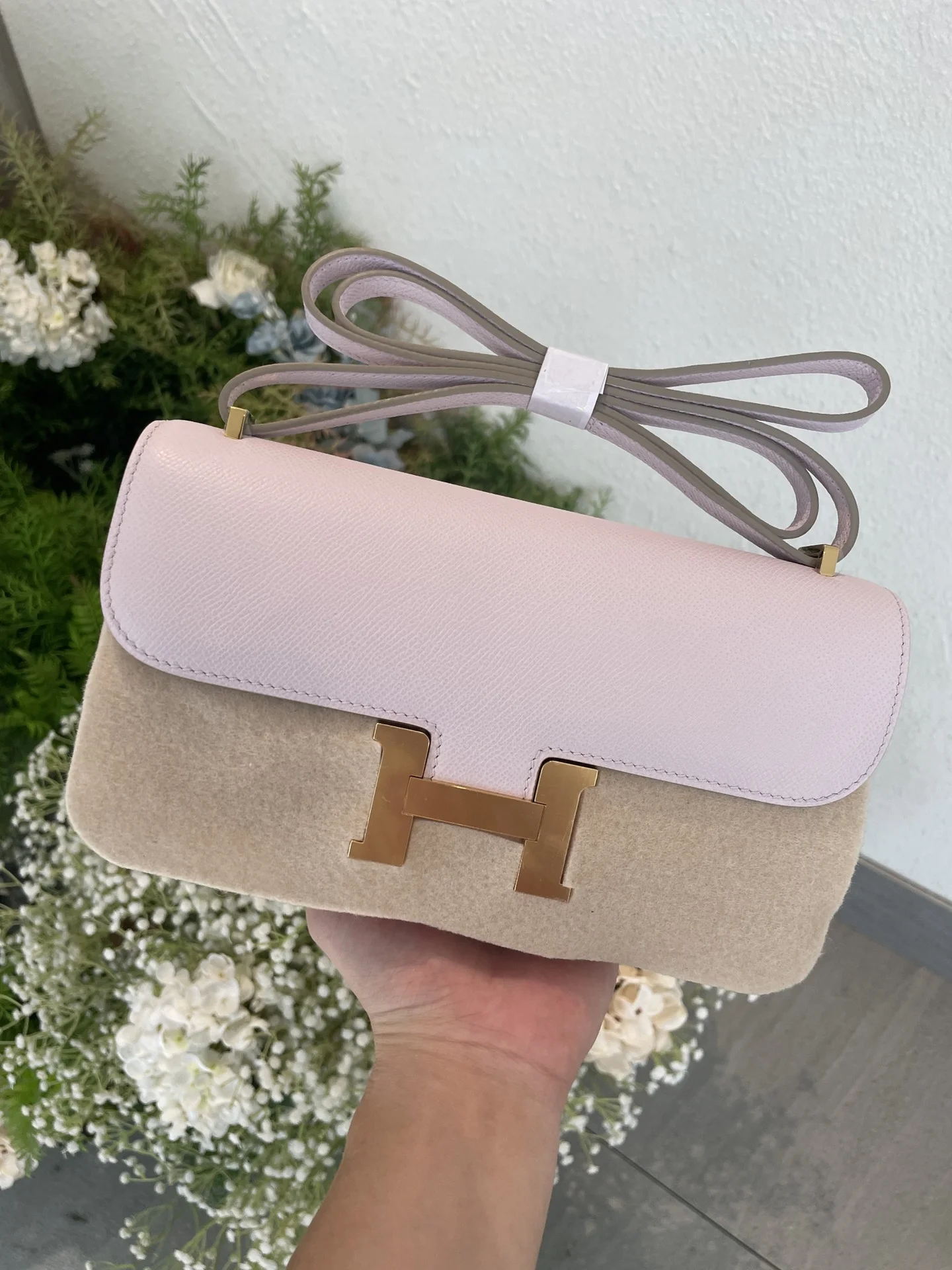 HERMES Shoulder Bags Epsom Leather (Pink-Silver) 24CM A100202608090511 - Image 8