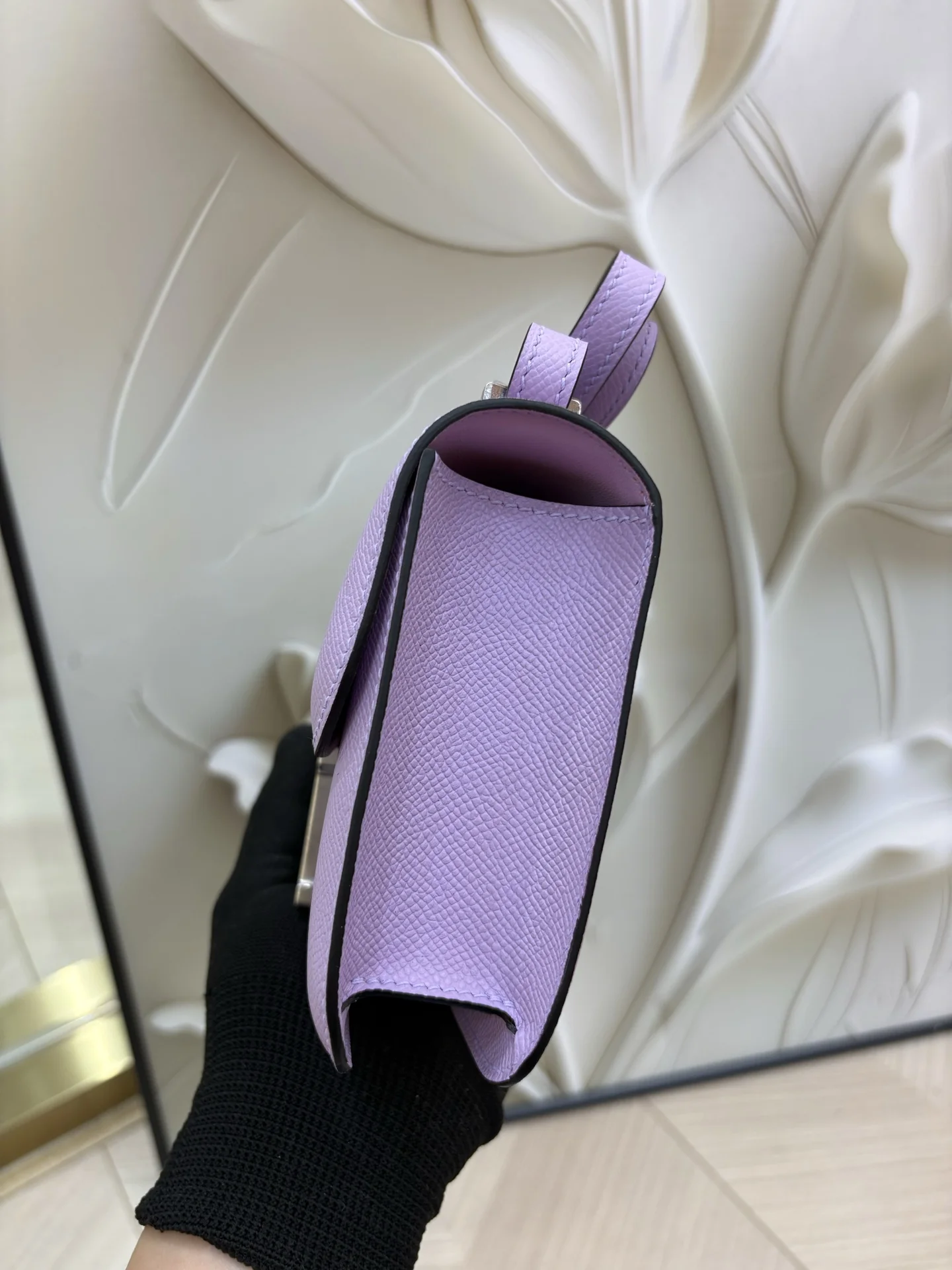 HERMES Shoulder Bags Epsom Leather (Purple-Gold) 24X18X9CM A100202608090476 - Image 4