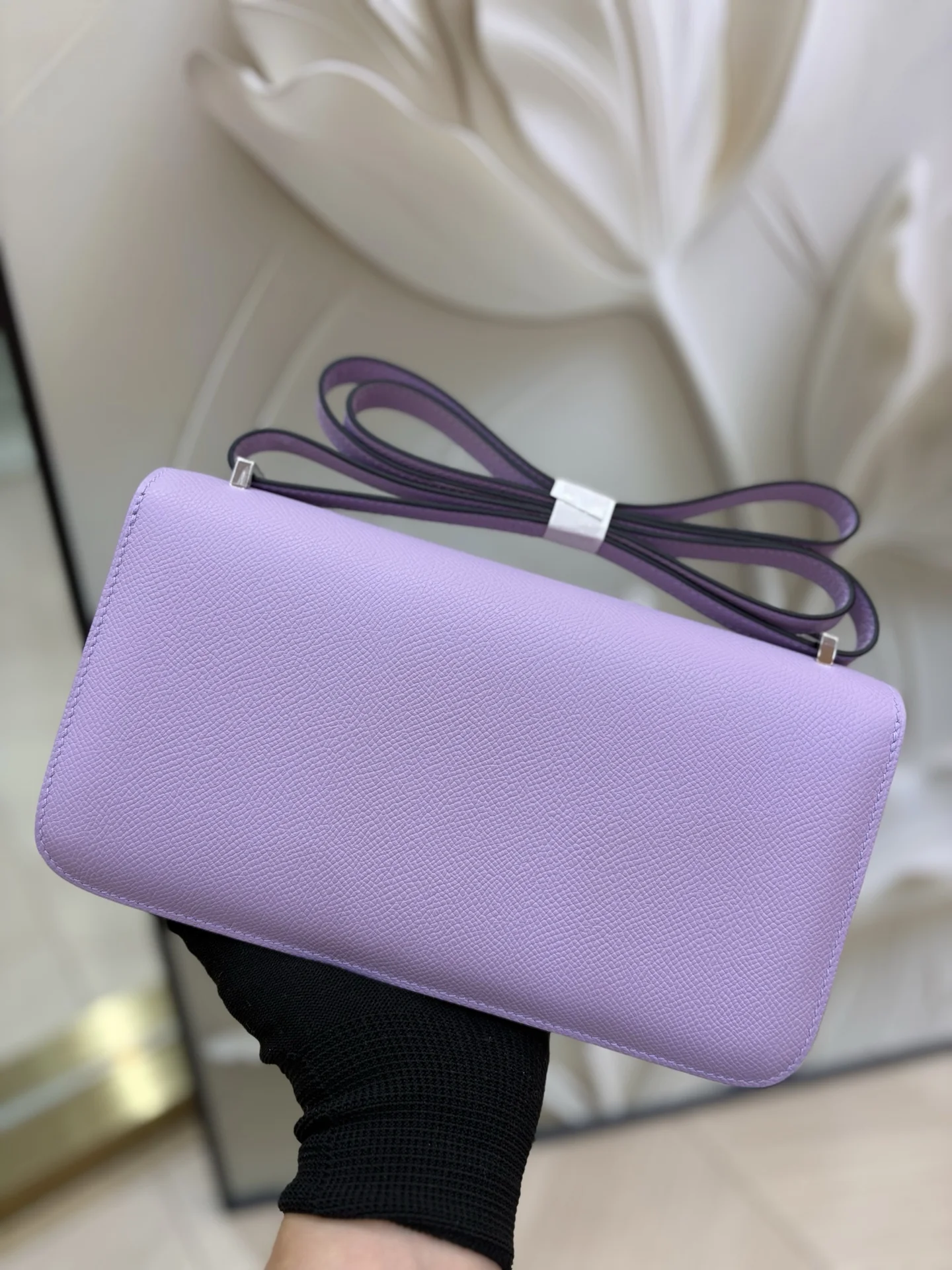 HERMES Shoulder Bags Epsom Leather (Purple-Gold) 24X18X9CM A100202608090476 - Image 6