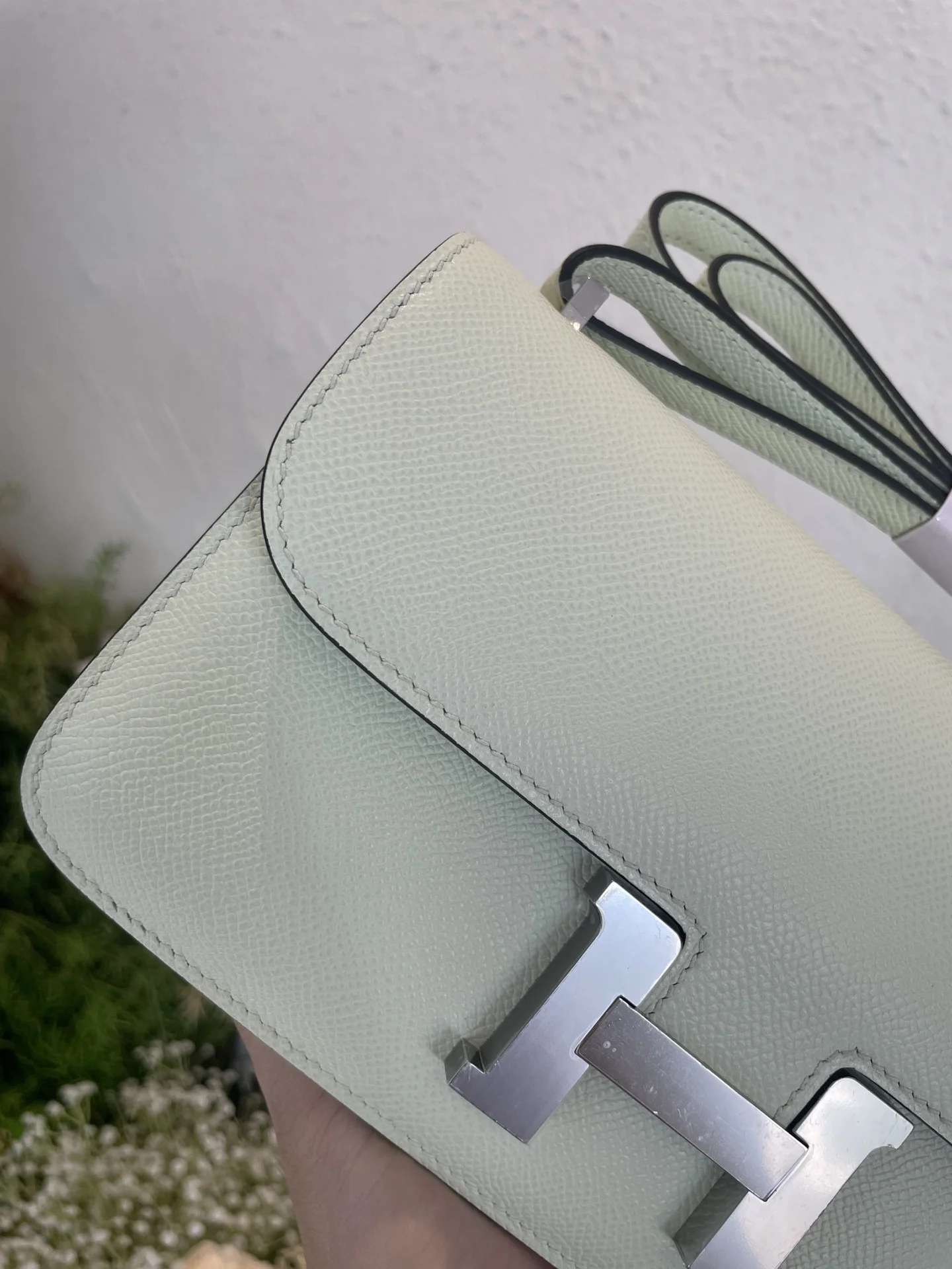 HERMES Shoulder Bags Epsom Leather (White-Silver) 24CM A100202608090512 - Image 2