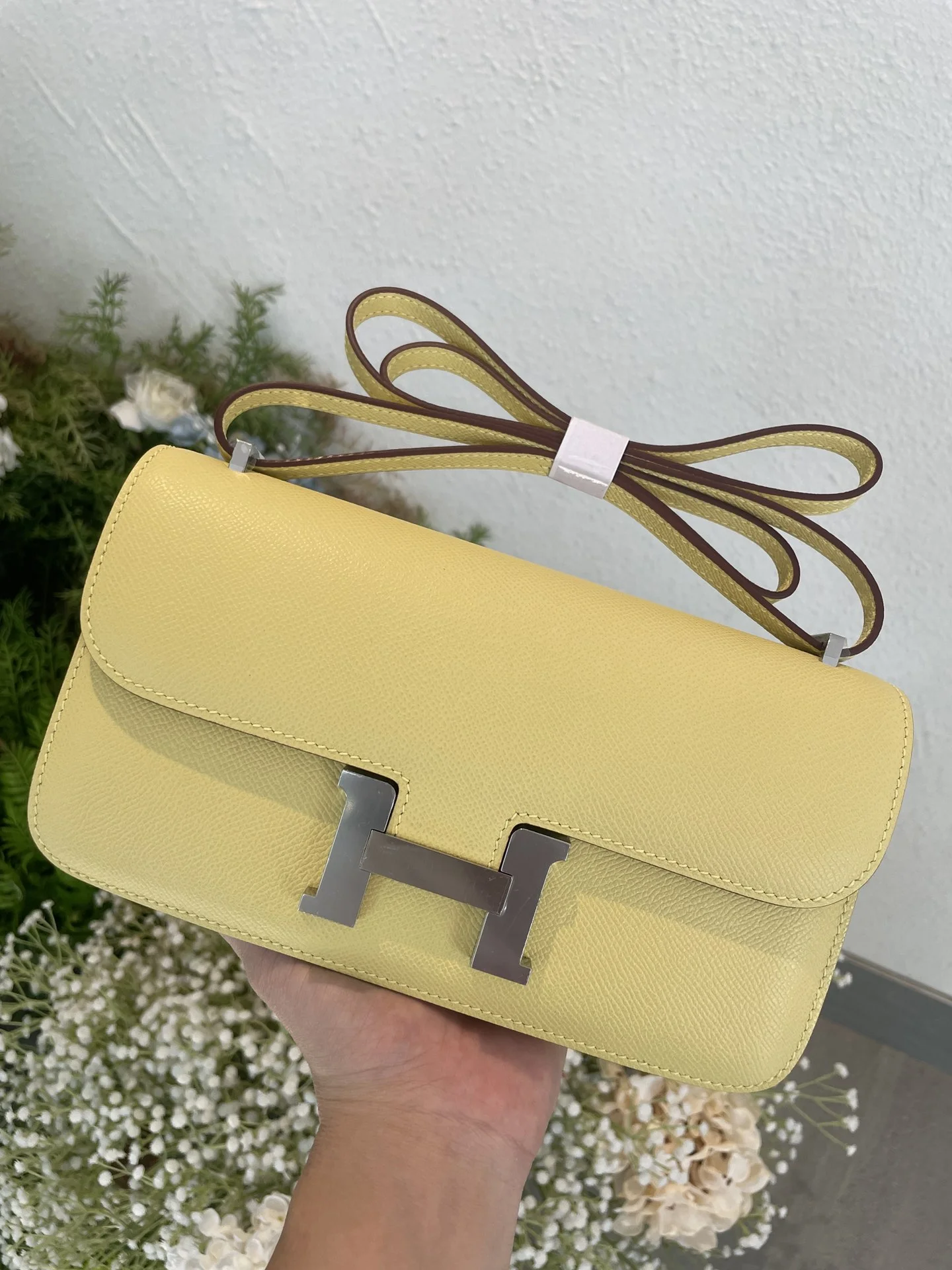 HERMES Shoulder Bags Epsom Leather (Yellow-Silver) 24CM A100202608090509