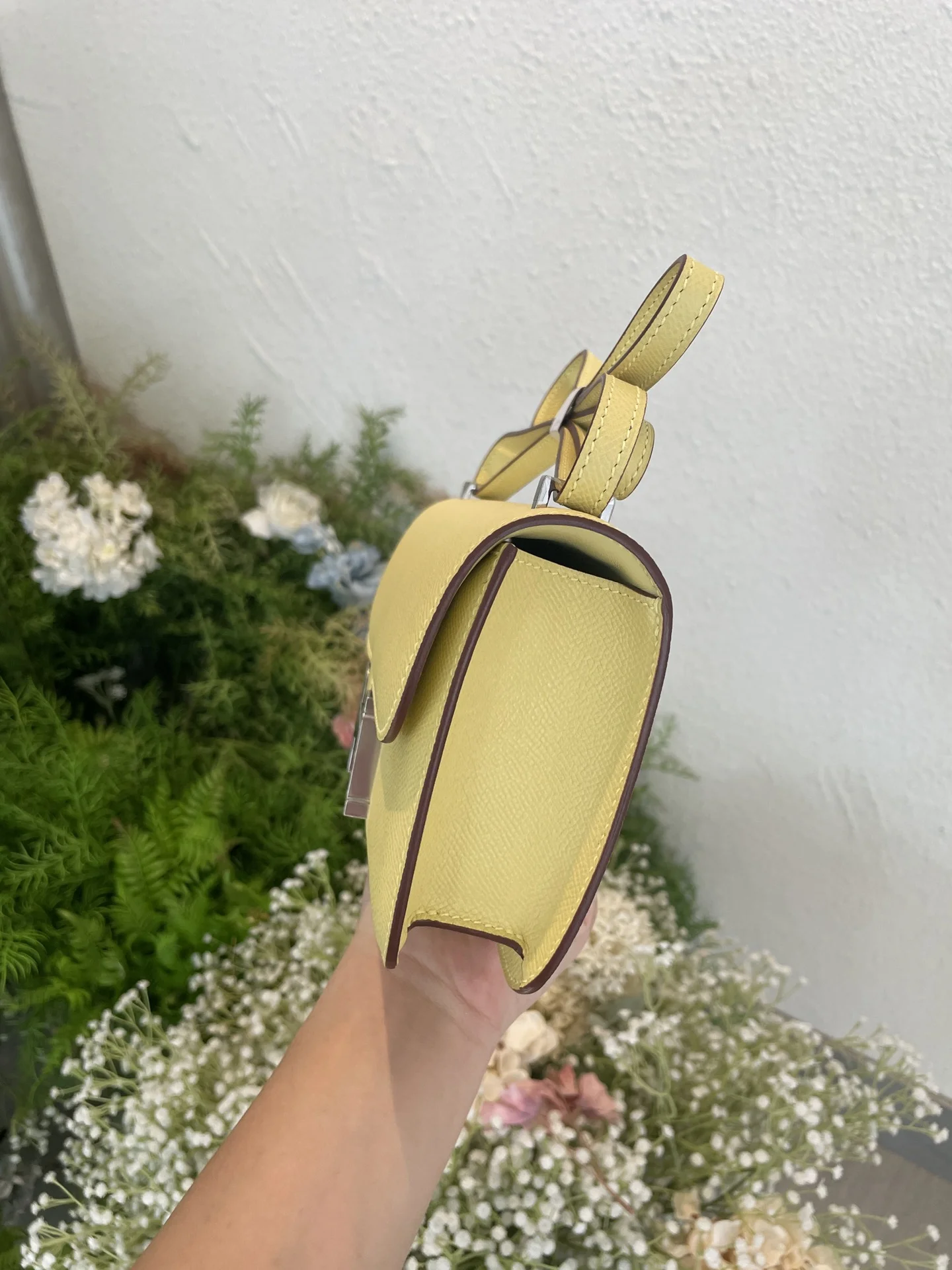 HERMES Shoulder Bags Epsom Leather (Yellow-Silver) 24CM A100202608090509 - Image 3