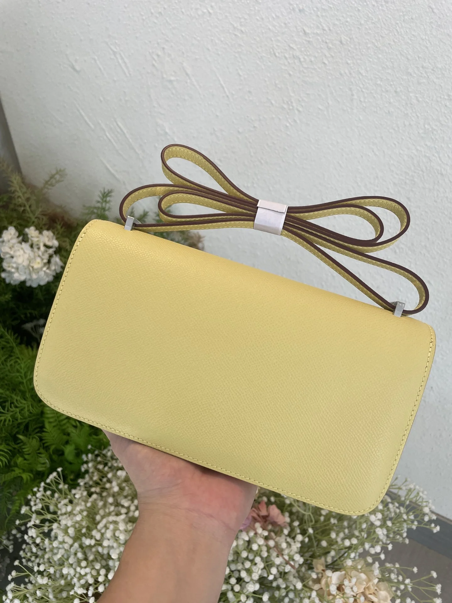 HERMES Shoulder Bags Epsom Leather (Yellow-Silver) 24CM A100202608090509 - Image 4