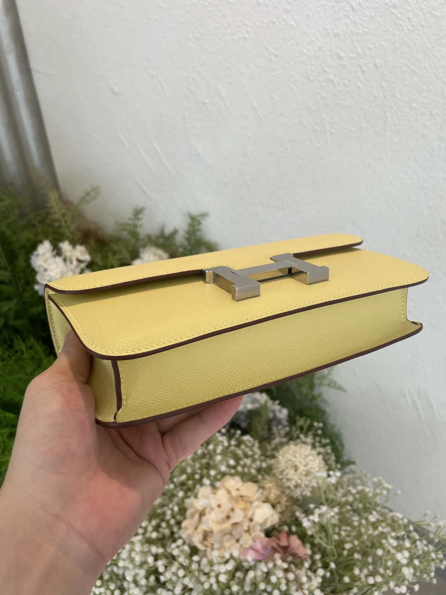 HERMES Shoulder Bags Epsom Leather (Yellow-Silver) 24CM A100202608090509 - Image 5