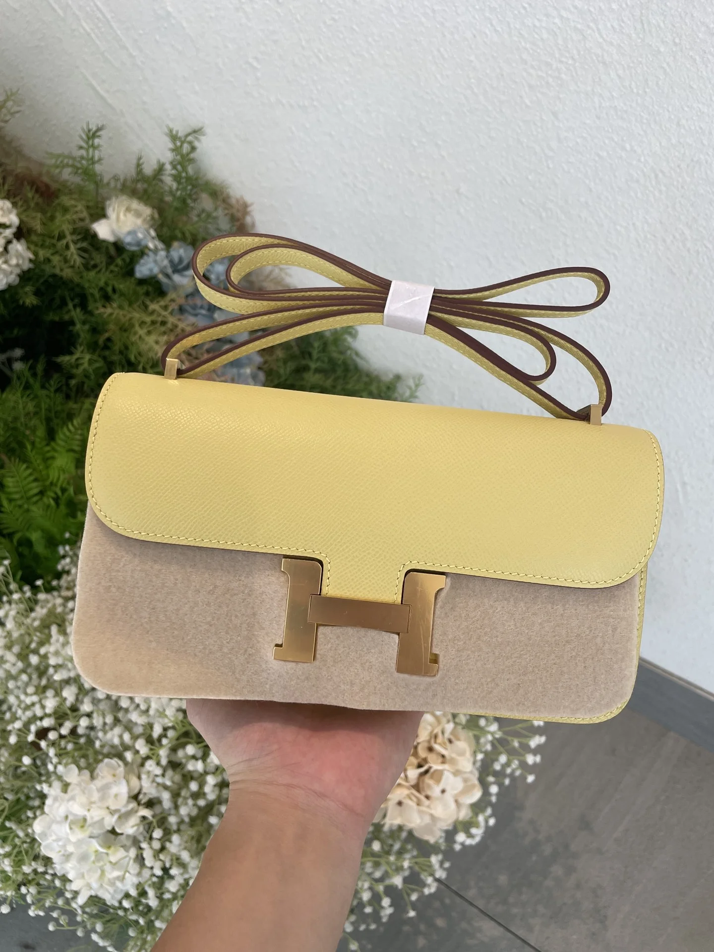 HERMES Shoulder Bags Epsom Leather (Yellow-Silver) 24CM A100202608090509 - Image 8