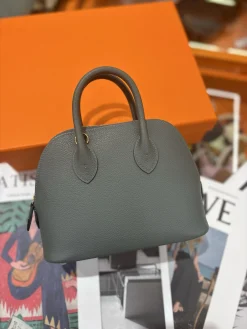 Alternative view of HERMES Shoulder Bags Evercolor Leather (Gray-Gold) One Size A050202608090086