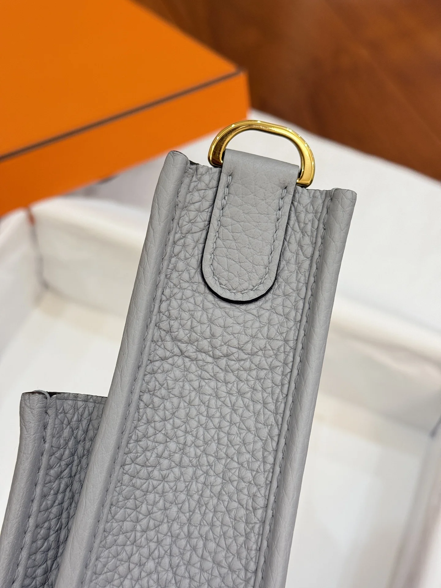 HERMES Shoulder Bags (Grey-Gold) A050202608091405 - Image 8